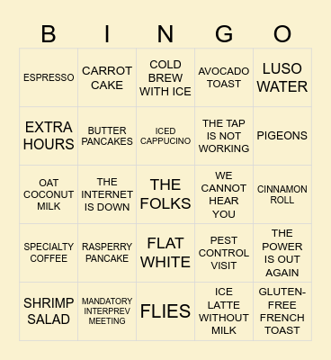 THE FOLKS - BINGO Card