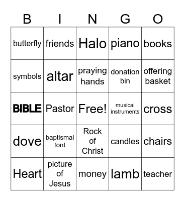 SEEK and FIND Bingo Card