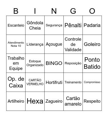 SUPERMERCADO NOVO VAREJO - COPA DO MUNDO Bingo Card
