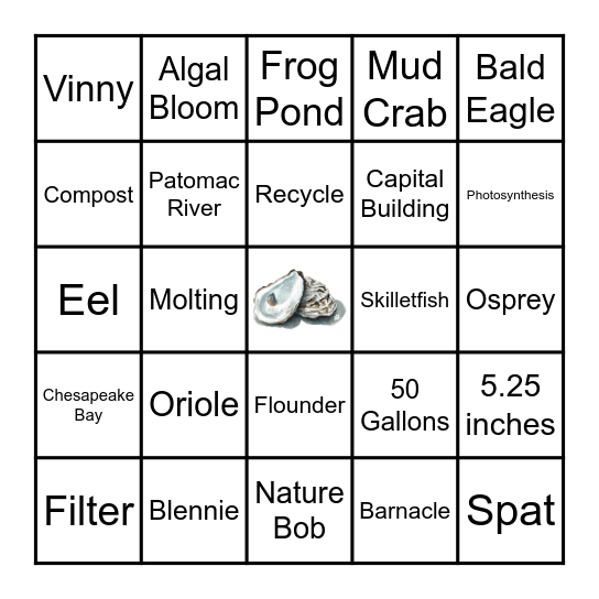 Camp Creation Bingo Card