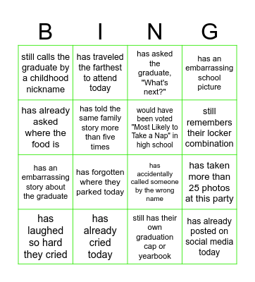 Find someone who... Bingo Card