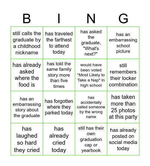 Find someone who... Bingo Card