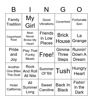 King Of The Grill Bingo Card