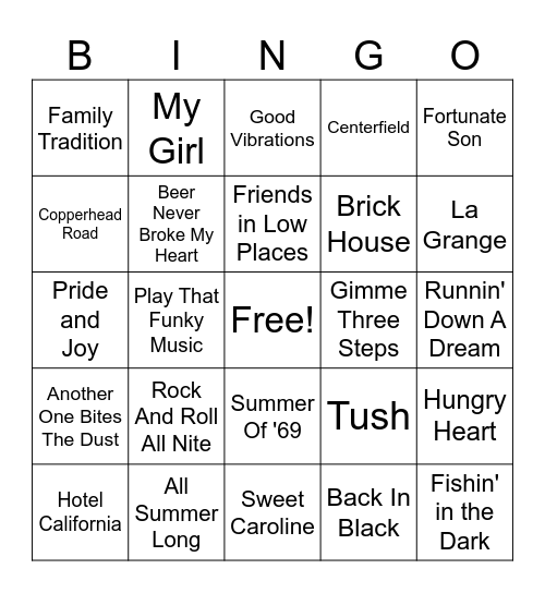 King Of The Grill Bingo Card