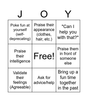 Love One Another Bingo Card