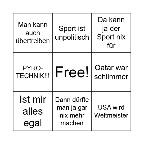 WM Bingo Card