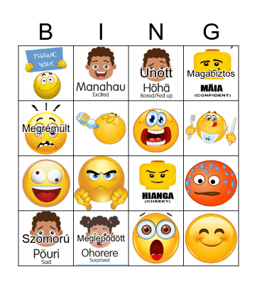 Feelings Bingo Card