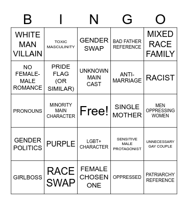 Woke Bingo Card