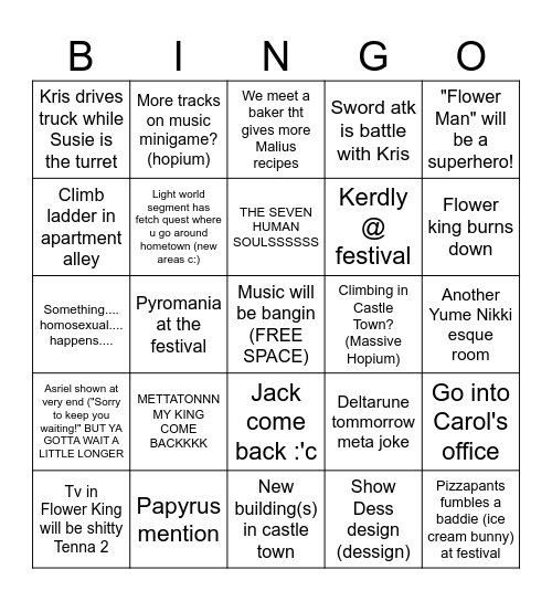DeltaBingo Card
