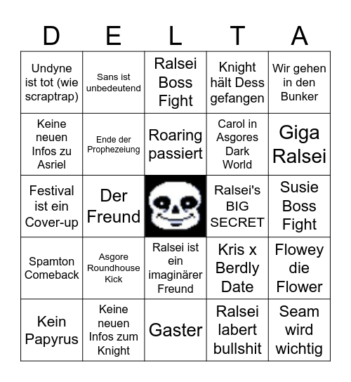 DELTARUNE - Kapitel 5 Bingo Card