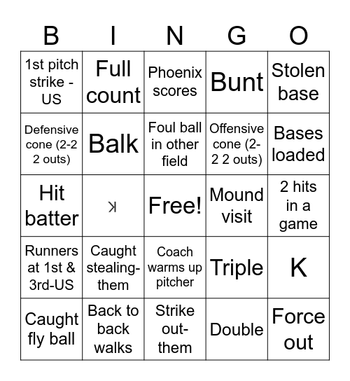 Phoenix Bingo Card