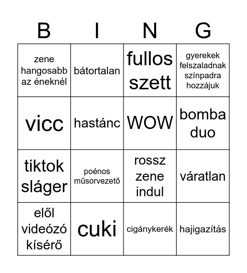 Ki Mit Tud! Bingo Card