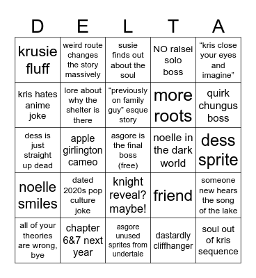 dahlia rune bingo Card