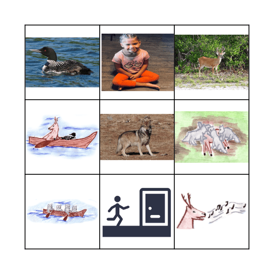 Deer and Loon Bingo Card