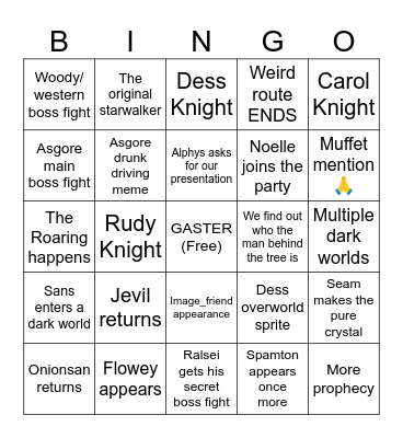 Chapter 5 Bingo Card