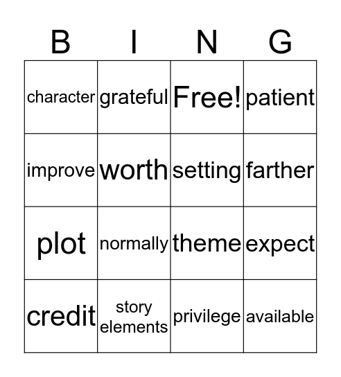 Bud, not Buddy Bingo Card