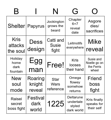 Chapter 5 bingo Card