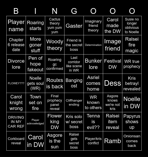 Chapter 5 bingo!! Bingo Card