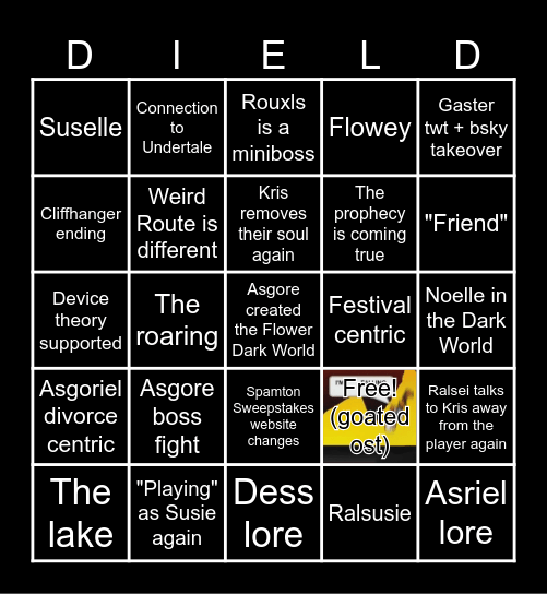 Deltarune Chapter 5!!! Bingo Card