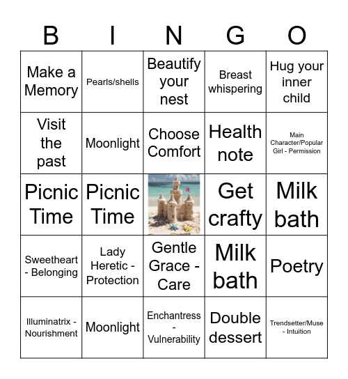 Kayli's Cancer Season Bingo Card
