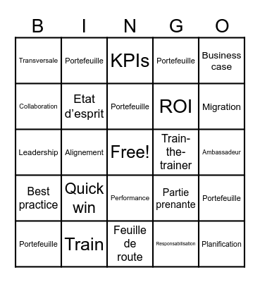 Client X Bingo Card