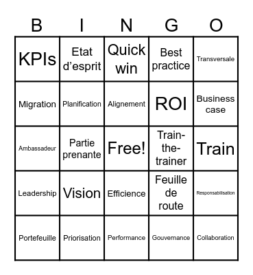 Client X Bingo Card