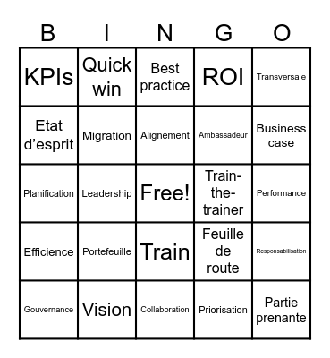 Client X Bingo Card