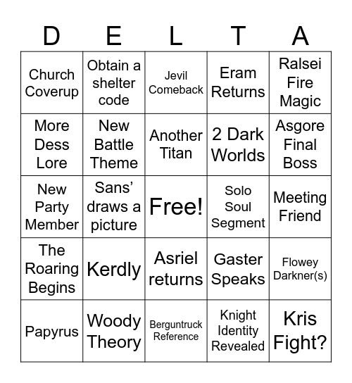 Chapter 5 Bingo Card