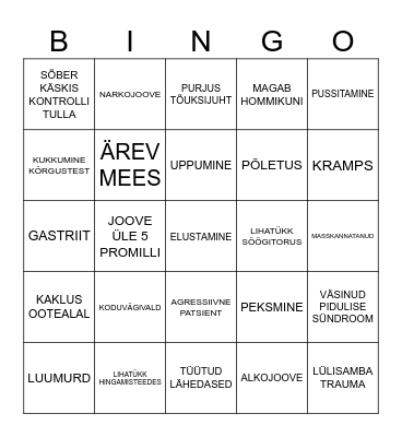 JAANIPÄEV EMOS 2026 Bingo Card
