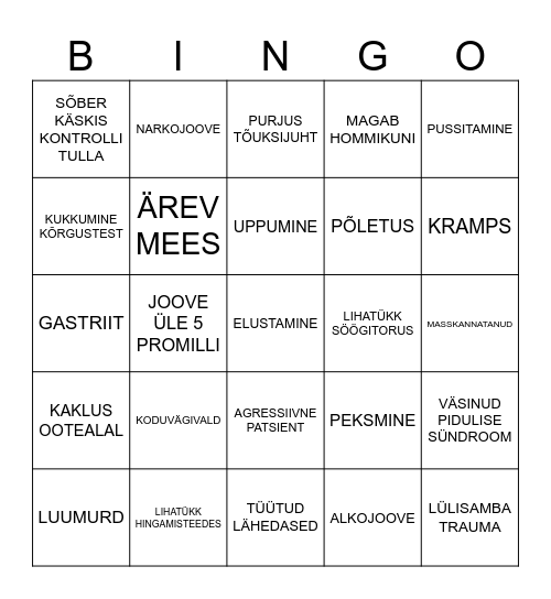 JAANIPÄEV EMOS 2026 Bingo Card