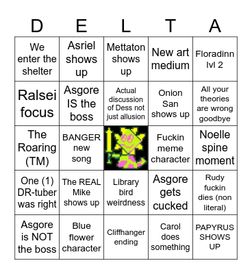Deltarune Ch 5 Bingo Card