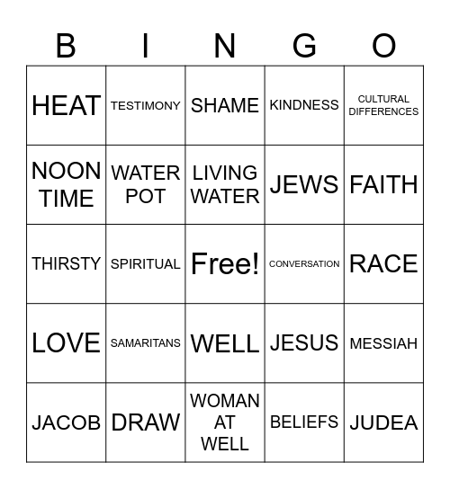 MY TESTIMONY IS MY BAIT Bingo Card