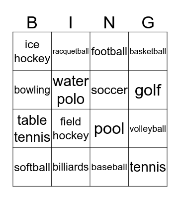 BB9 U3 Bingo Card