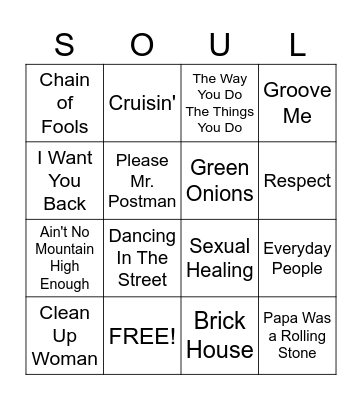 DISCO BINGO Card