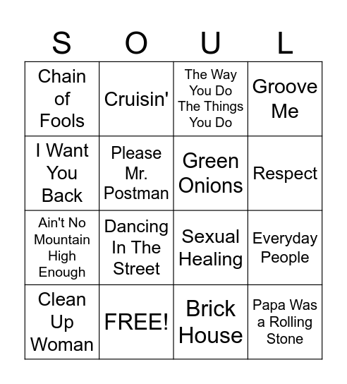 DISCO BINGO Card