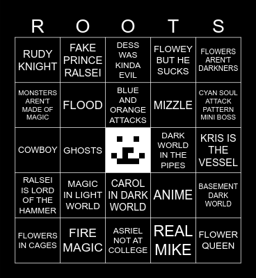 DELTARUNE Chapter 5 Bingo Card
