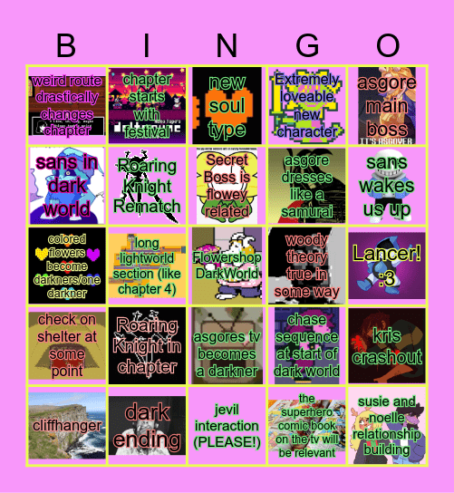 DELTARUNE CHAPTER 5! Bingo Card