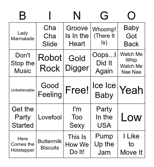 We Like To Party! Bingo Card