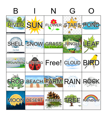 NATURE Bingo Card
