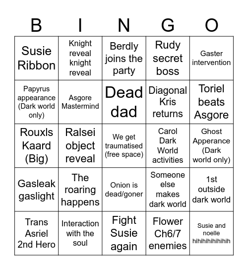 CH5 gas leak bingo Card