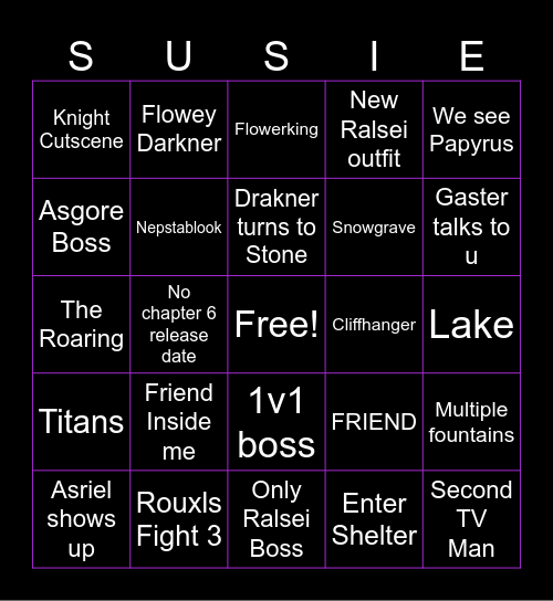 Chapter 5 Bingo Card