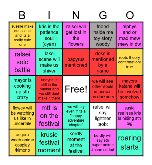 chapter 5 bingo Card