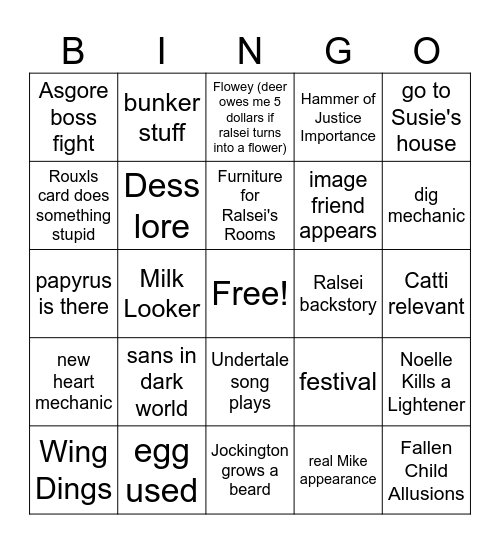 delt or rune chapter 5 bingo Card