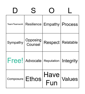 Any version of the work will do :) Bingo Card