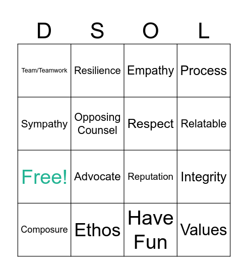 Any version of the work will do :) Bingo Card