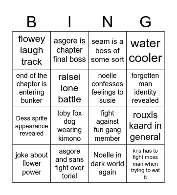 chapter 5 lets gooo Bingo Card