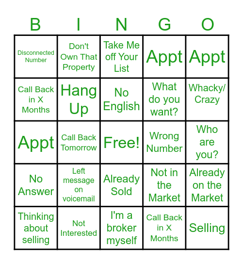 Have Fun! Bingo Card