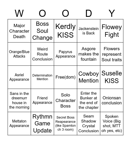 CHAPTER 5 Bingo Card