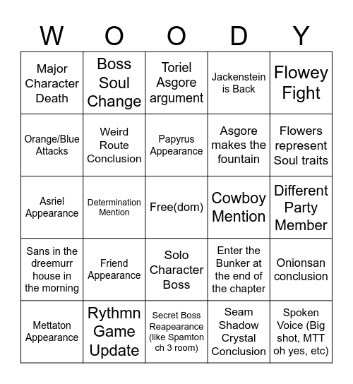 CHAPTER 5 Bingo Card