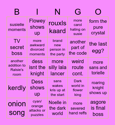 CHAPTER 5 BABY Bingo Card